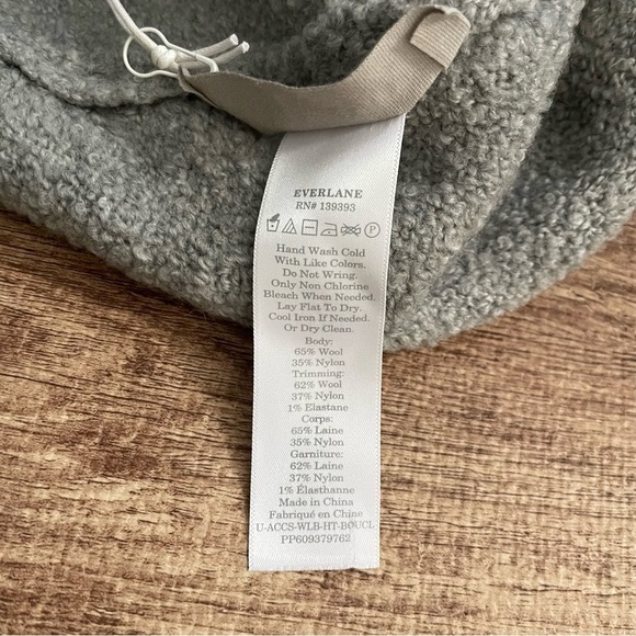 NWT Everlane The Teddy Beanie Wool Blend Heather Gray One Size - Picture 4 of 5